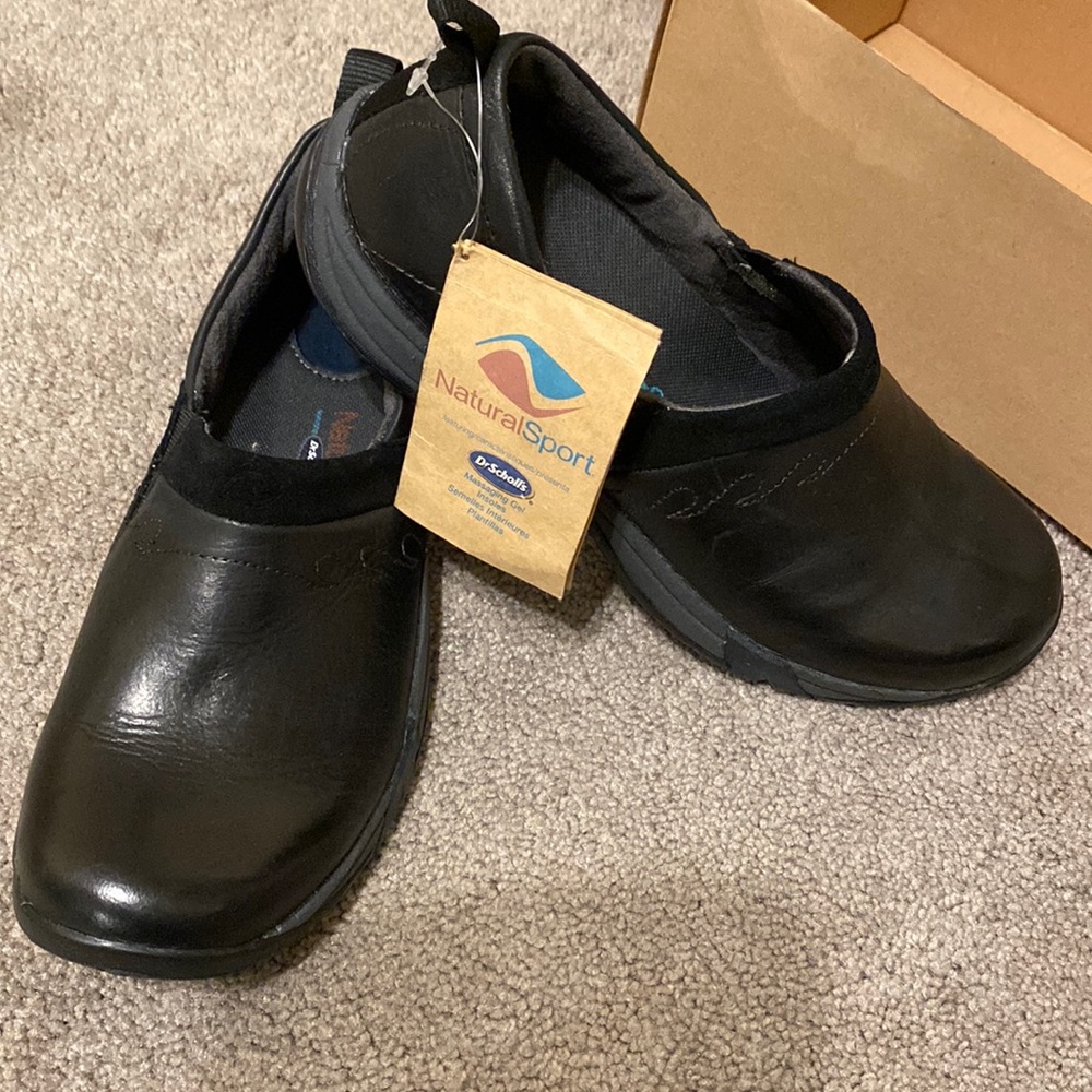 Dr Scholls Natural Sport Black Leather size 7M